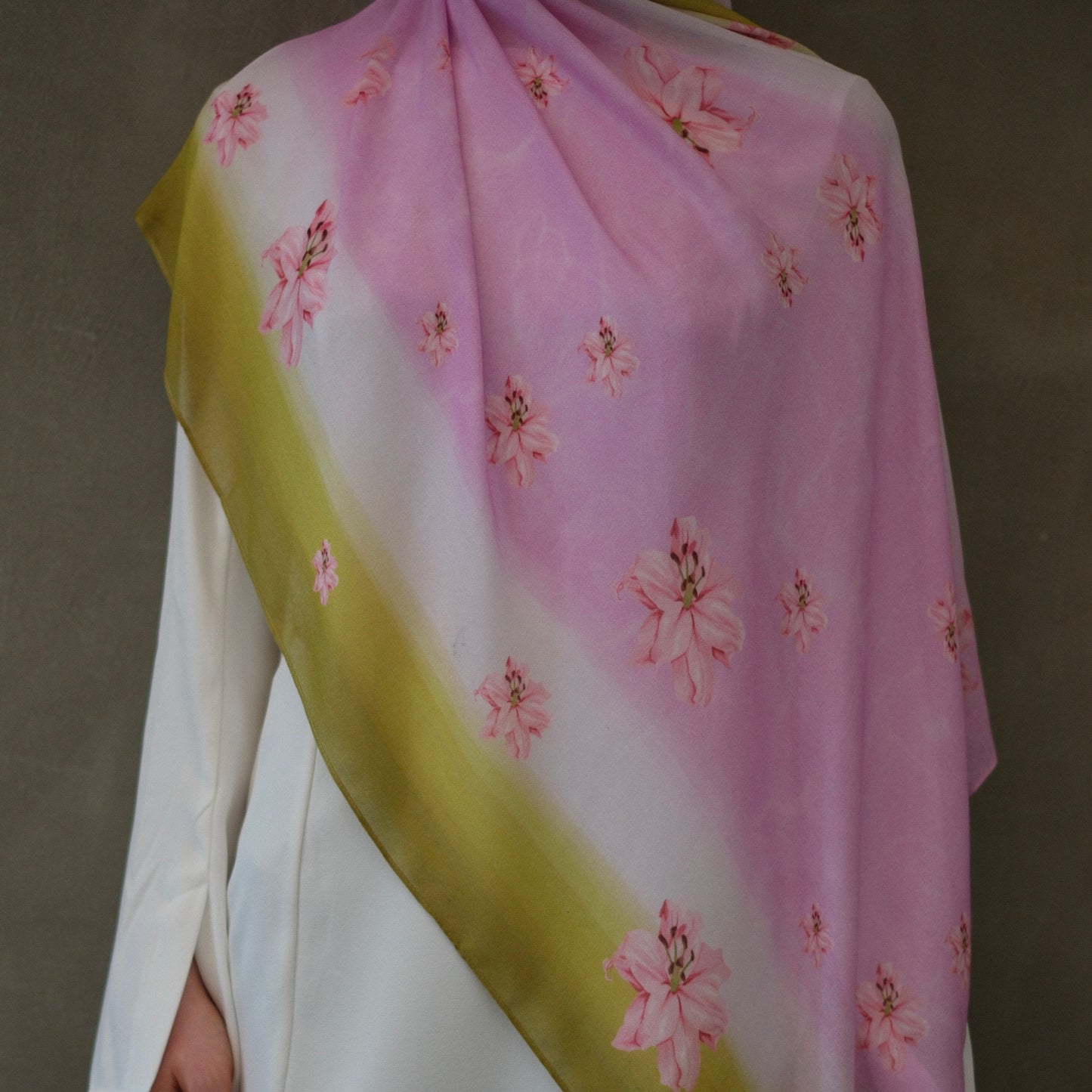 Rośe Matcha Hijab